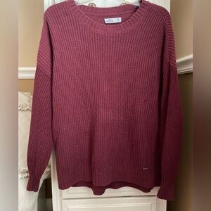 Hollister Maroon Crewneck Sweater